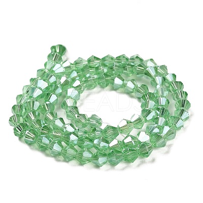 Transparent Electroplate Glass Beads Strands LS-GLAA-F029-4mm-A24-1
