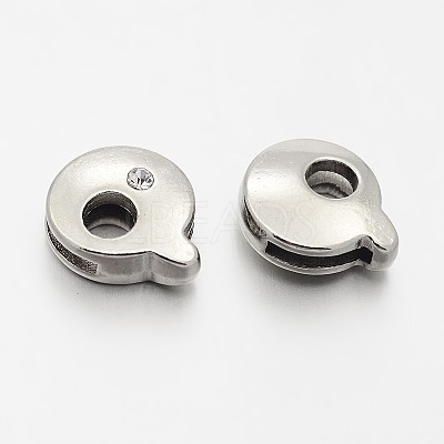 Letter Slider Beads for Watch Band Bracelet Making X-ALRI-O012-Q-NR-1
