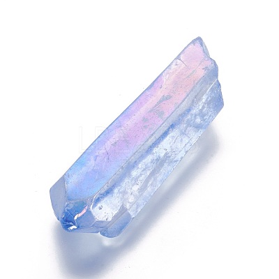 Electroplate Natural Quartz Crystal Beads KK-F757-G06-1