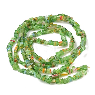 Handmade Millefiori Lampwork Beads Strands LAMP-P070-02A-03-1