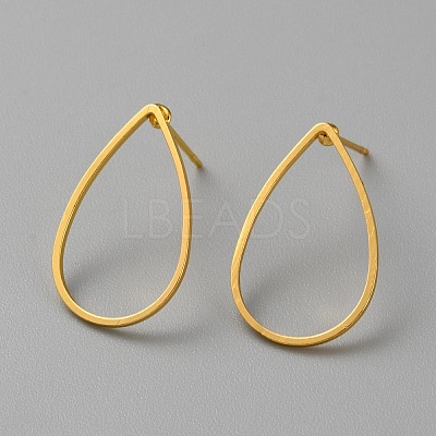 Golden Brass Hollow Geometry Stud Earrings EJEW-WH0012-127A-1