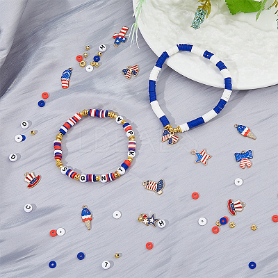 Independence Day Theme DIY Bracelet Making Kit DIY-FH0006-53-1