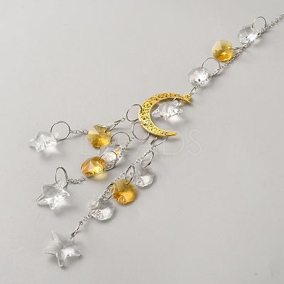 Glass & Alloy Hanging Suncatchers AJEW-WH0481-177K-1
