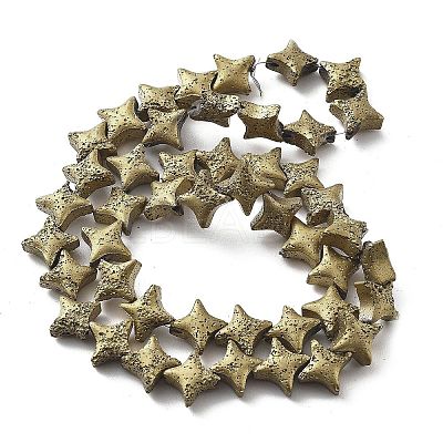 Electroplated Natural Lava Rock Beads Strands G-A251-C01-01A-1