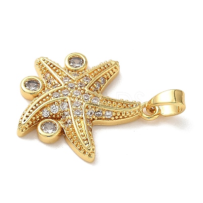 Brass Micro Pave Cubic Zirconia Pendants KK-K305-11A-G-1