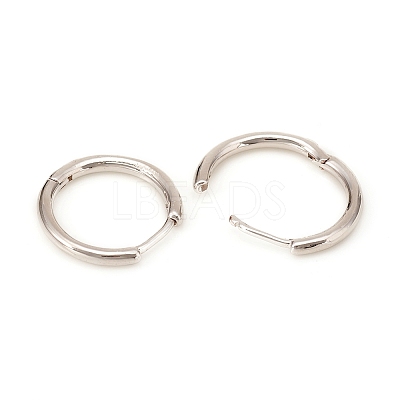 Brass Huggie Hoop Earrings X-KK-D160-55P-1