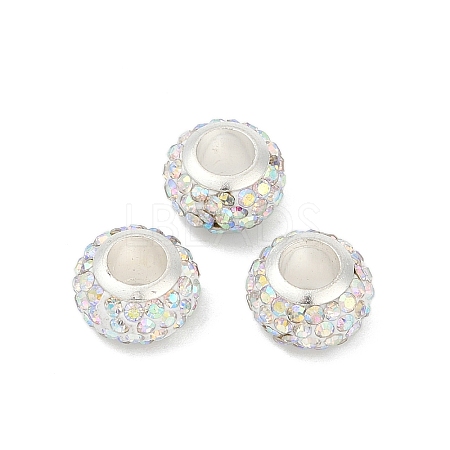 Alloy Rhinestone Clay Pave Beads ALRI-D300-03S-07-1