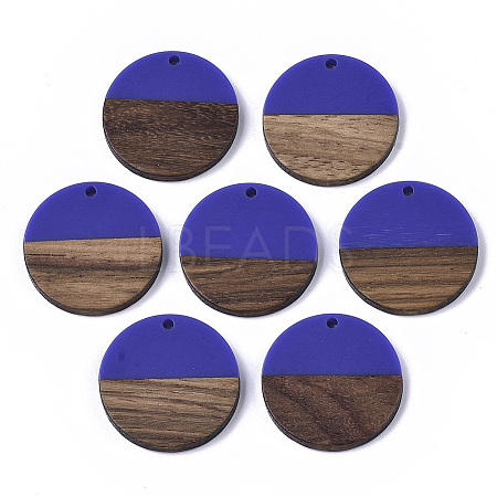 Resin & Wood Pendants X-RESI-S358-02B-20-1