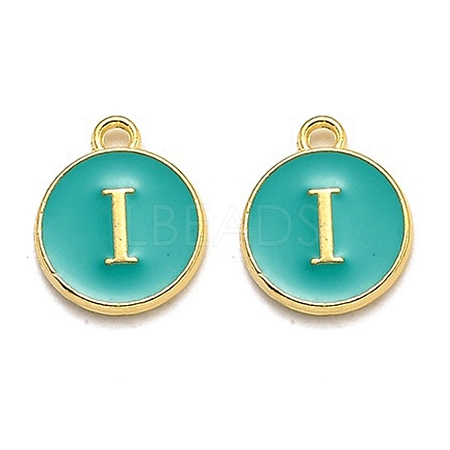 Golden Plated Alloy Enamel Charms LS-ENAM-Q437-15I-1