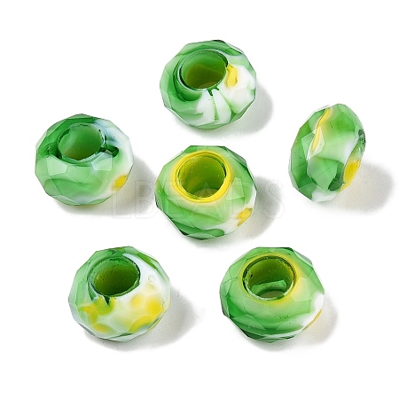 Two Tone Glass European Beads GDA009-5-1