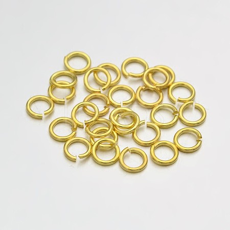 Brass Open Jump Rings KK-E647-17G-4mm-1