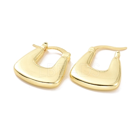 Brass Chunky Rectangle Hoop Earrings for Women EJEW-A072-18LG-1