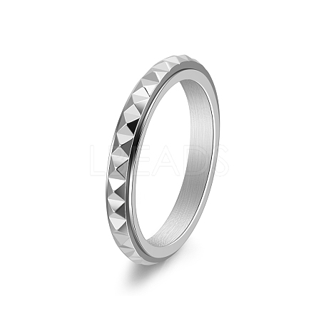 Rotatable Version Korean StyleRotatable Stainless Steel Finger Ring for Men PW-WGAB2A4-01-1