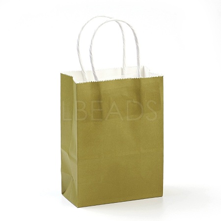 Pure Color Kraft Paper Bags AJEW-G020-A-06-1