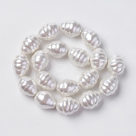 Shell Pearl Beads Strands BSHE-F013-11-1