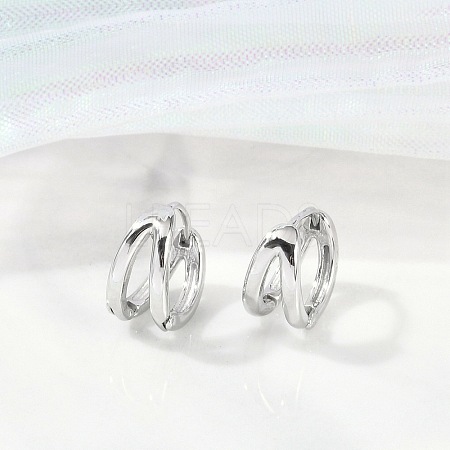304 Stainless Steel Huggie Hoop Earrings for Women EJEW-C096-42P-01-1