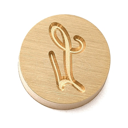 Golden Tone Brass Letter Stamps KK-R005-01L-1