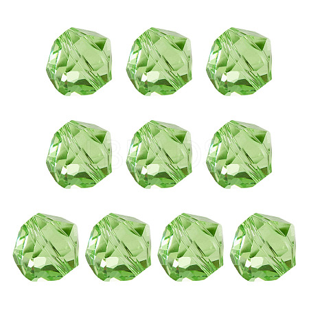 10Pcs Glass Imitation Austrian Crystal Beads GLAA-TADJ0001-11E-1