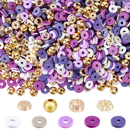 3500Pcs 5 Colors Handmade Polymer Clay Beads CLAY-PA0001-25A-1
