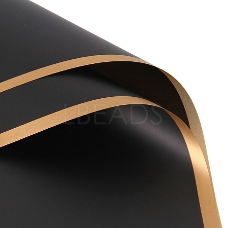 20 Sheets Gold Edge Waterproof Plastic Gift Wrapping Paper X-PAAG-PW0001-024A-1