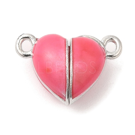 Heart Alloy Enamel Magnetic Clasps ENAM-G220-01E-1