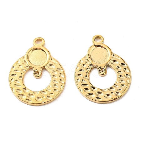 PVD Vacuum Plating 304 Stainless Steel Pendant Cabochon Settings STAS-F287-21G-1