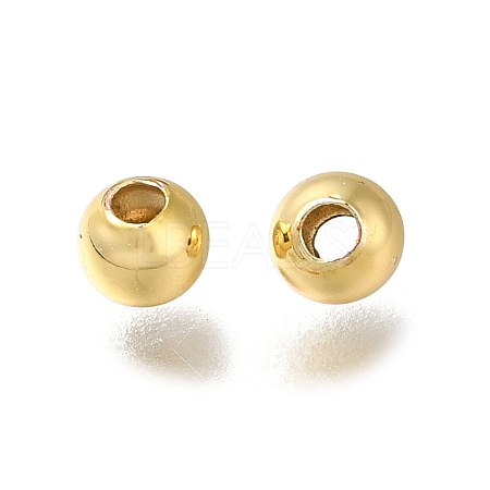 Rack Plating Brass Beads KK-K373-08A-G-1