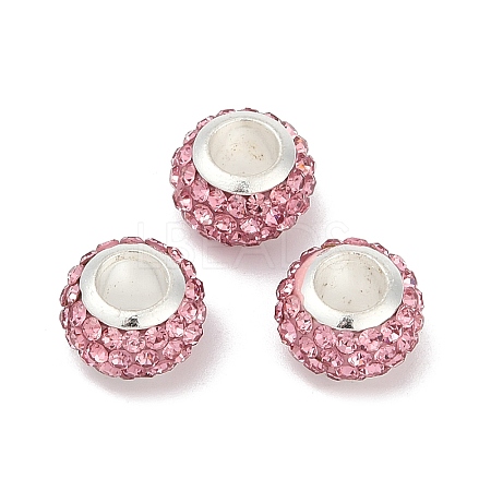 Alloy Rhinestone Clay Pave Beads ALRI-D300-03S-12-1