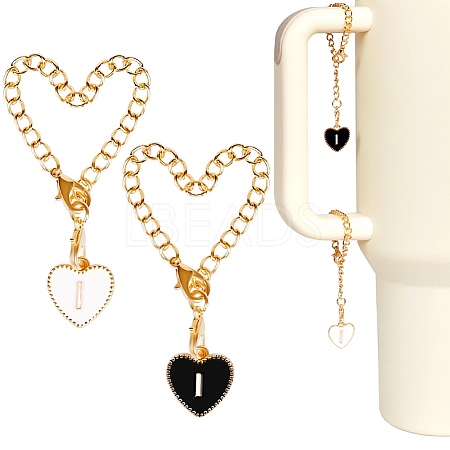2 Sets Alloy Enamel Cup Pendant Decorations HJEW-SC0001-56I-1
