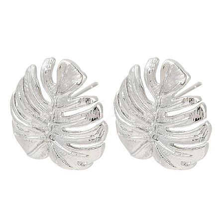 Brass Stud Earring Findings KK-Z099-04P-03-1