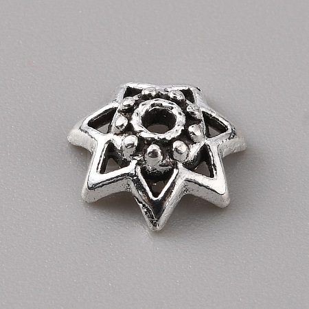 Tibetan Style Alloy Bead Caps FIND-WH0143-60E-1