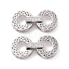 Brass Micro Pave Clear Cubic Zirconia Fold Over Clasps KK-G420-09P-1