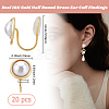 10Pcs Half Round Brass Ear Cuff Findings KK-BBC0022-47-2