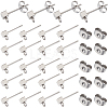 50Pcs 304 Stainless Steel Stud Earring Findings STAS-SC0006-56-1