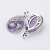 Natural Amethyst Pendants G-E442-04C-2