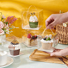 Foldable Transparent Plastic Single Cake Gift Packing Box CON-WH0084-42B-3