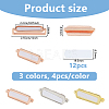 12 Bags 3 Colors Alloy Heat Transfer Watch Band Accessories FIND-DC0007-60A-2