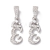 Eco-Friendly Brass Micro Pave Cubic Zirconia Pendants KK-K265-01P-E-1