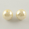 ABS Plastic Imitation Pearl Faceted Round Beads MACR-S251-M-2