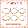6Pcs 6 Styles Elastic Hair Ties OHAR-ME0001-16B-2
