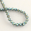 Electroplate Glass Bead Strands X-EGLA-R094-4mm-09-2