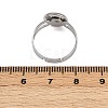304 Stainless Steel Cuff Ring Components STAS-D372-06P-02-3