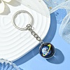 Round Glass Beads Keychain KEYC-YW00066-08-1