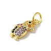 Real 18K Gold Plated Brass Pave Colorful Cubic Zirconia Pendants KK-M283-06H-02-2