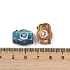 UV Plating Transparent Resin Enamel Beads RESI-L047-22-3