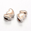 Heart Alloy European Large Hole Beads X-PALLOY-O065-28-2
