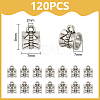 120Pcs Tibetan Style Alloy Tube Bails TIBE-UN0001-11-3