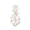 925 Sterling Silver Clover European Dangle Charms STER-H115-09S-1