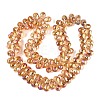 Electroplate Baking Paint Transparent Glass Beads Strands GL-N005-02A-C12-2