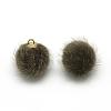 Faux Mink Fur Covered Charms WOVE-S084-36E-1